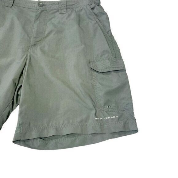 Columbia PFG Cargo Shorts Mens Size 34 Gray Omni Shade Fishing Hiking Pull On - Picture 3 of 14